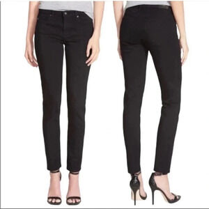 Ag The Stilt Cigarette Jeans in Super Black Size 27